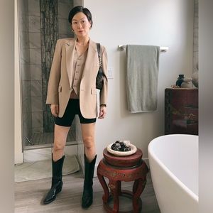 Vintage BILL BLASS men’s 2 piece tan color vest and jacket